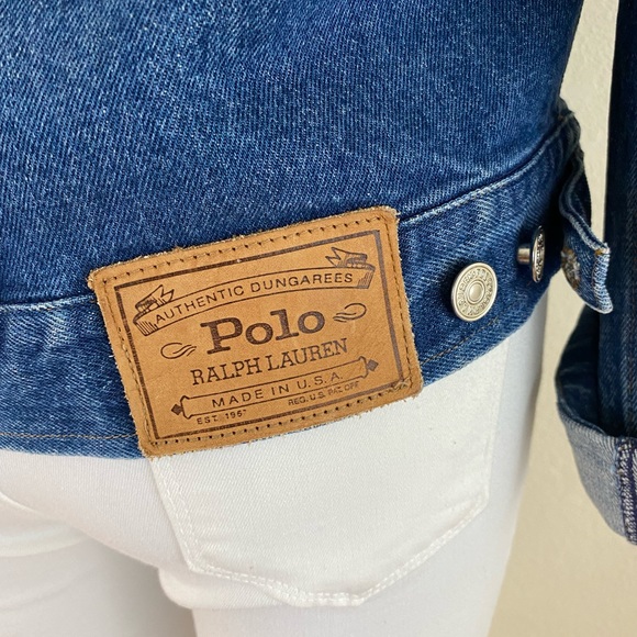 Vintage 80’s Polo Ralph Lauren Dungaree Jacket - Picture 3 of 12